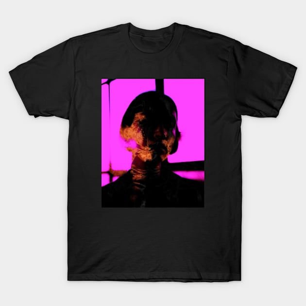 Girl, look like alien from dark sci-fi movie. Gold, pink and black. Dark and beautiful T-Shirt by 234TeeUser234